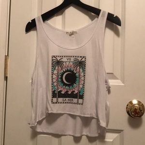 billabong cropped flowy tank
